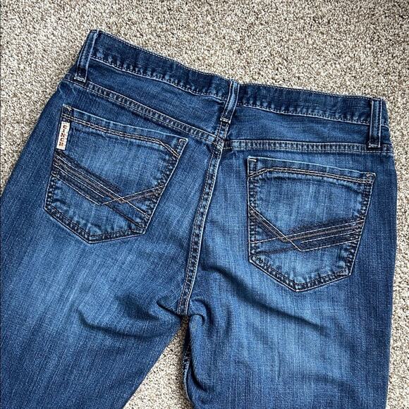 Cinch Ian Men's Dark Blue Western Bootcut Jeans - Size 34x38 - Pre-Owned - Picture 7 of 9